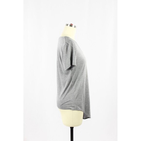 HELMUT HELMUT LANG Grey Modal Jersey Scoop Neck Scoop Hem T-Shirt, Size S - Picture 2 of 11